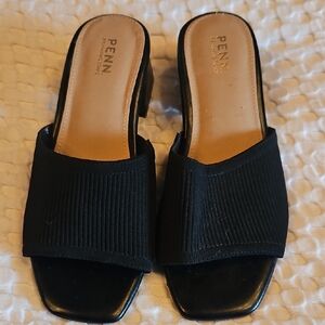 Black Women's Slide Sandals 10 Wide